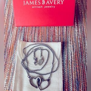 James Avery Double Heart Linked Necklace